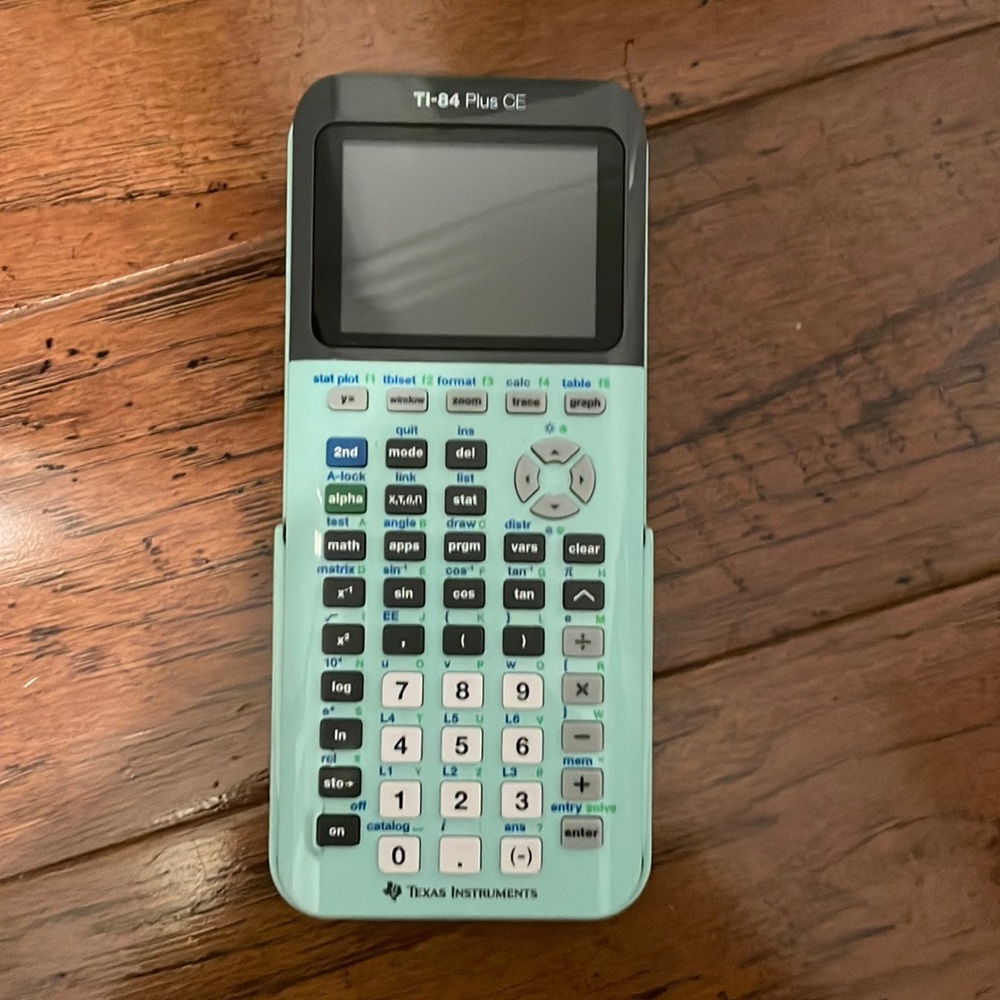 Mint green TI-84 Plus CE Calculator